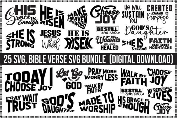 Bible Verse SVG Bundle, Christian SVG