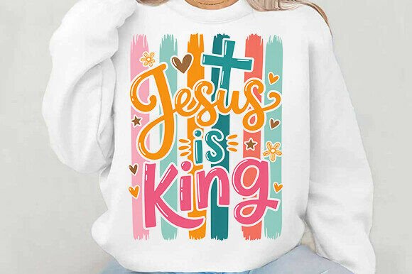 Christian PNG: Jesus Is King T-Shirt Designs