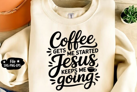Coffee Jesus SVG PNG EPS for T-Shirt Designs