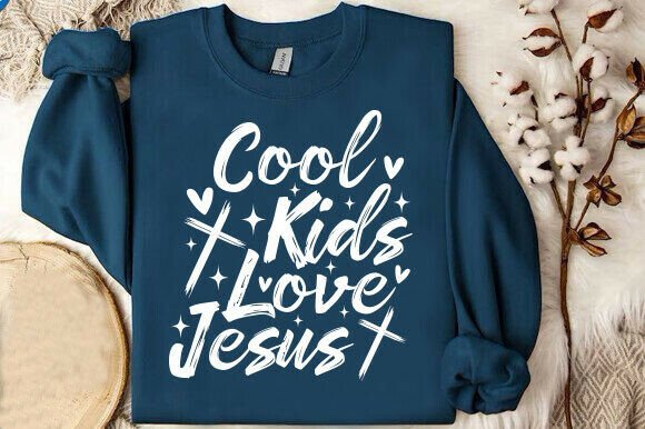 Cool Kids Love Jesus PNG: Crayon Jesus T-Shirt Designs