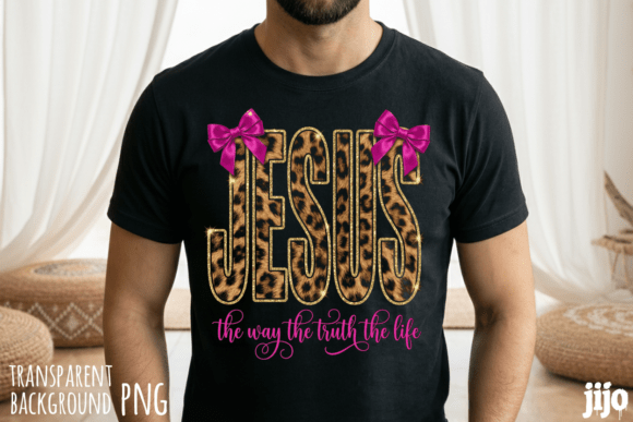 Faith Jesus Favorite Leopard PNG for T-Shirt Designs