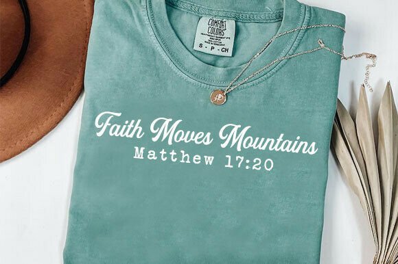 Faith Moves Mountains Christian PNG T-Shirt Designs