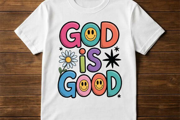 God is Good PNG: Christian Faith Shirt Design