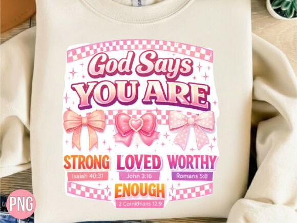 God Says You Are Christian Quote PNG — T-Shirt Designs