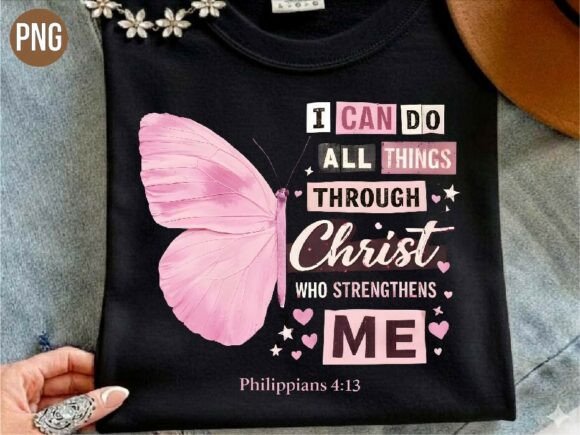 I Can Do All Things Christian Cross PNG — T-Shirt Designs
