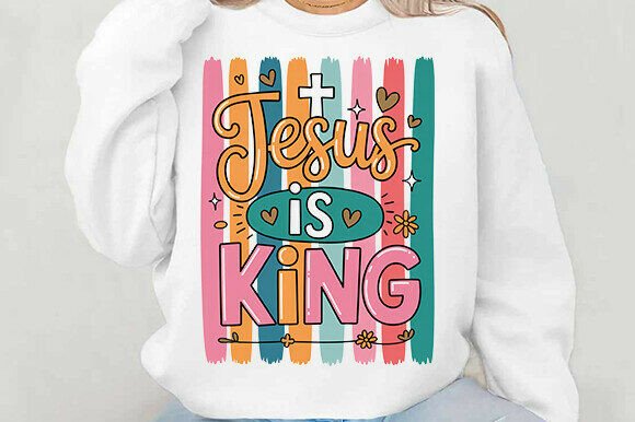 Jesus is King PNG: Christian T-Shirt Designs