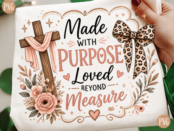Made with Purpose PNG Christian Faith T-Shirt Designs