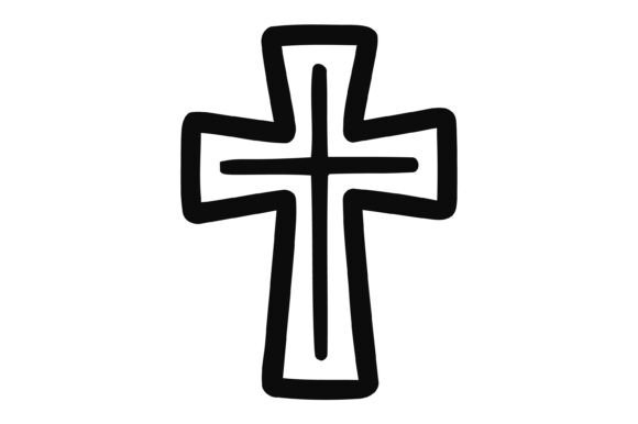 Minimal Christian Cross Icon Design for T-Shirt Designs