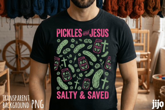 Pickles Jesus Christian Salty PNG T-Shirt Designs