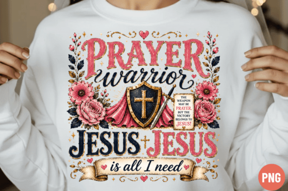 Prayer Warrior PNG: Christian T-Shirt Designs