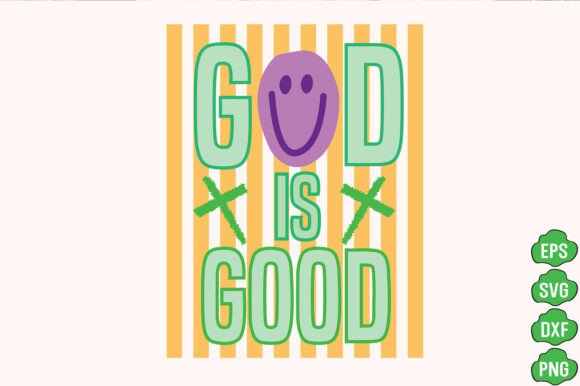 Striped God is Good PNG, Jesus SVG, Bible T-Shirt Designs