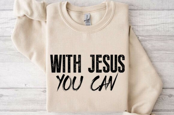 With Jesus You Can Christian SVG — T-Shirt Designs